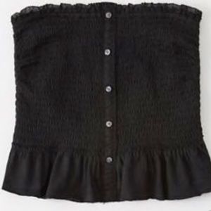 Abercrombie & Fitch Smocked Tube Top w/ Straps